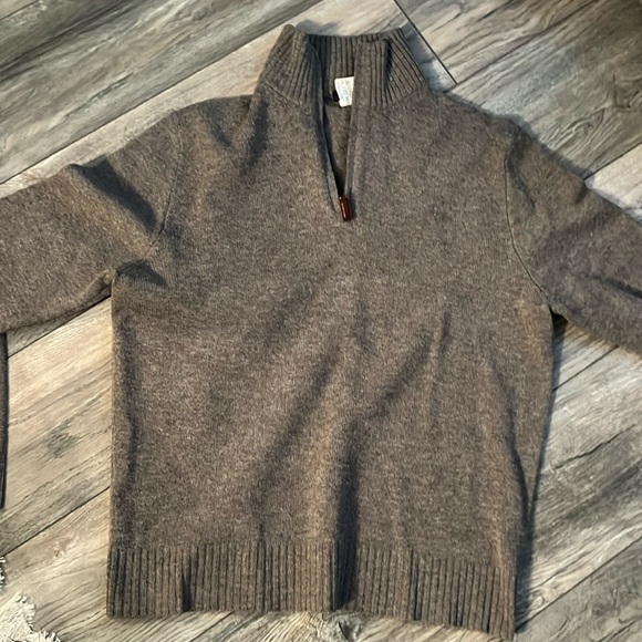 J. Crew Other - Mens j crew taupe gray half zip sweater size M